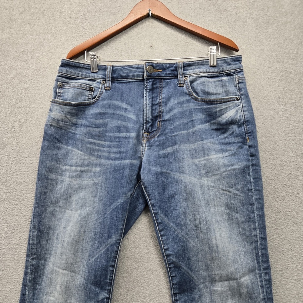 American Eagle Men Jeans 34X34 Blue Slim Straight 360 Extreme Flex Distressed - Picture 6 of 12